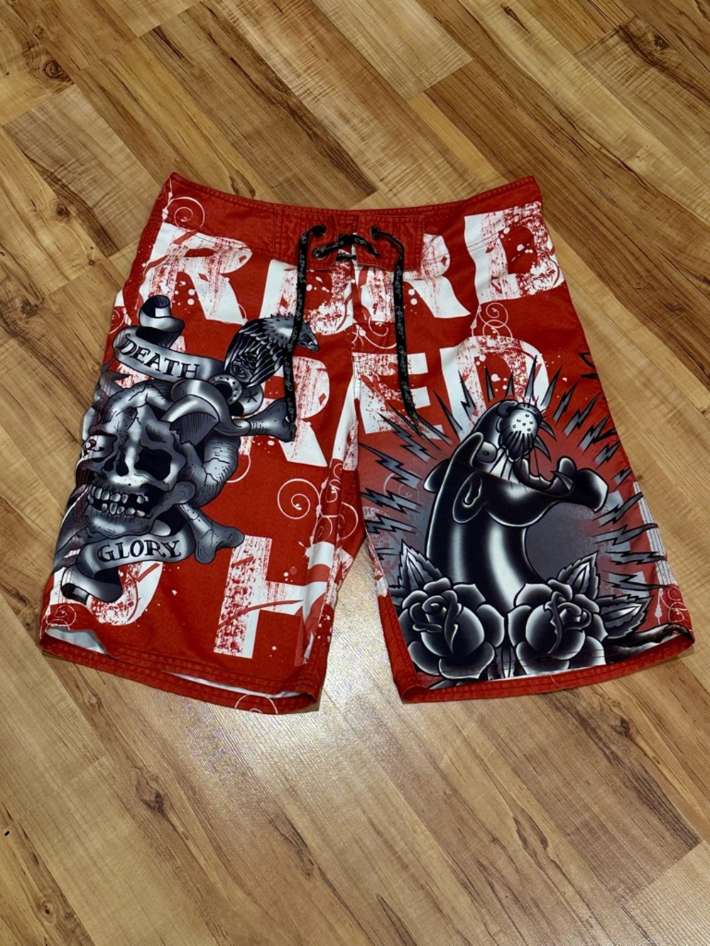 Vintage Y2K Ed Hardy Surf Shorts